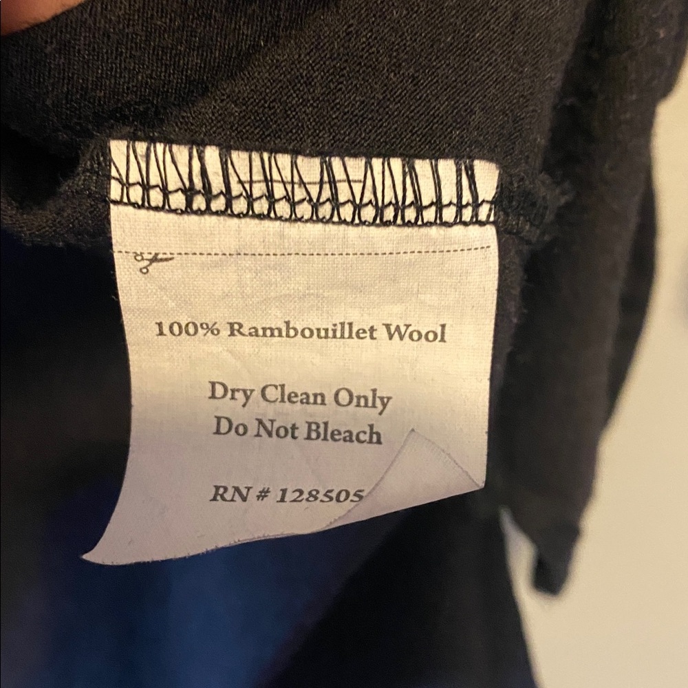 Ramblers Way Wool Tunic Dress Womens Medium Black Long Dolman Sleeves Hi Low Hem - Picture 7 of 12